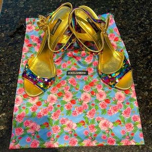 Dolce&Gabbana Rainbow Sequin Sandals